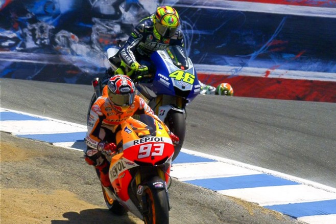 Marquez Rossi Laguna Seca 2013