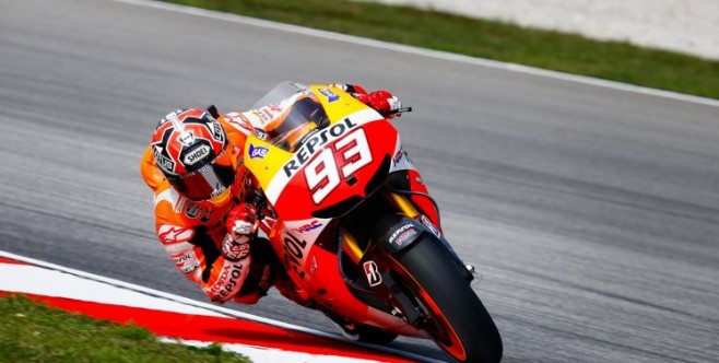 Marc Marquez in pole position a Sepang