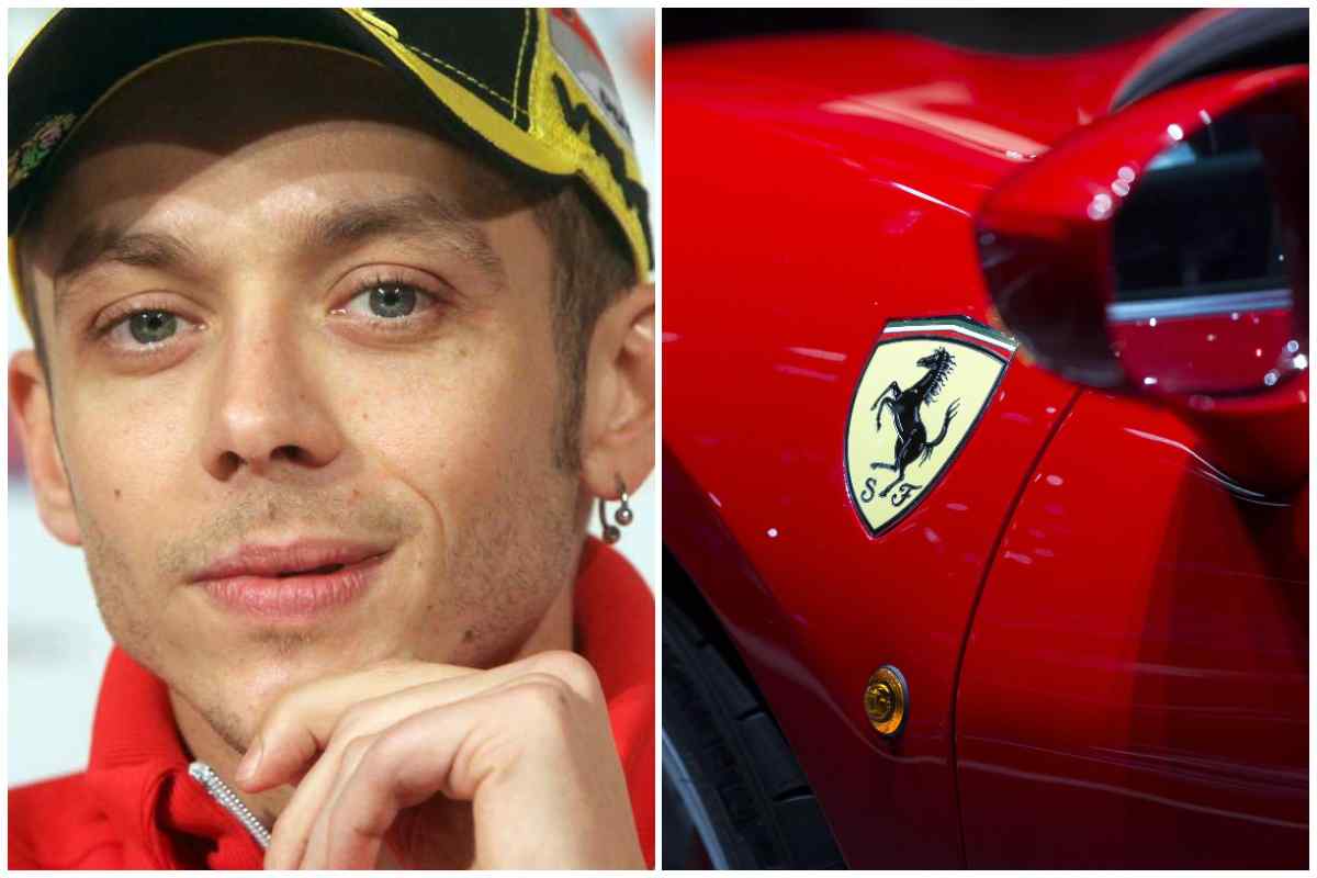 Valentino Rossi e la sua Ferrari
