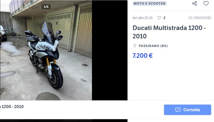 Ducati Multistrada 1200 in offerta