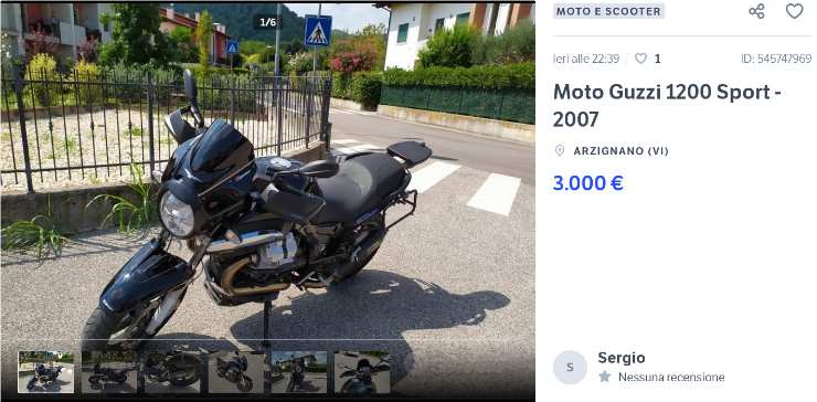 Moto Guzzi 1200 Sport per voi