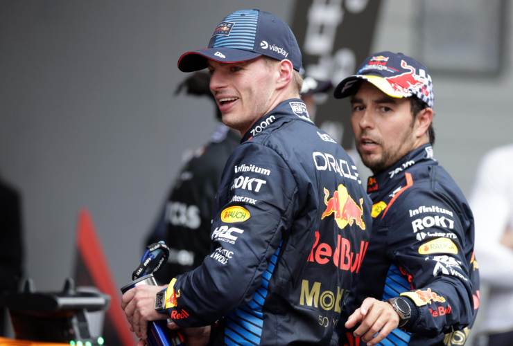 Verstappen e Perez in Cina