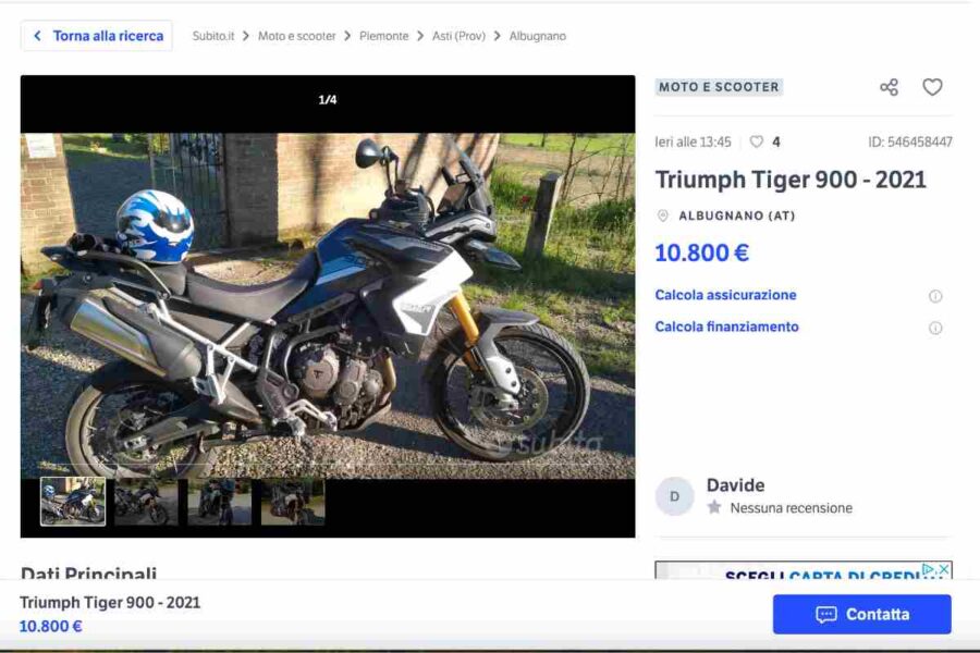 Triumph Tiger 900 in offerta: costa la metà