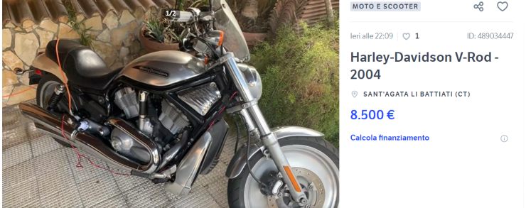 Harley Davidson V-Rod occasione prezzo moto usata