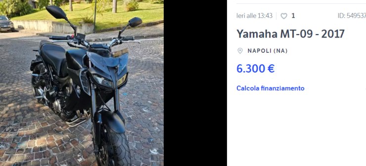 Yamaha MT 09 novità moto occasione prezzo usata